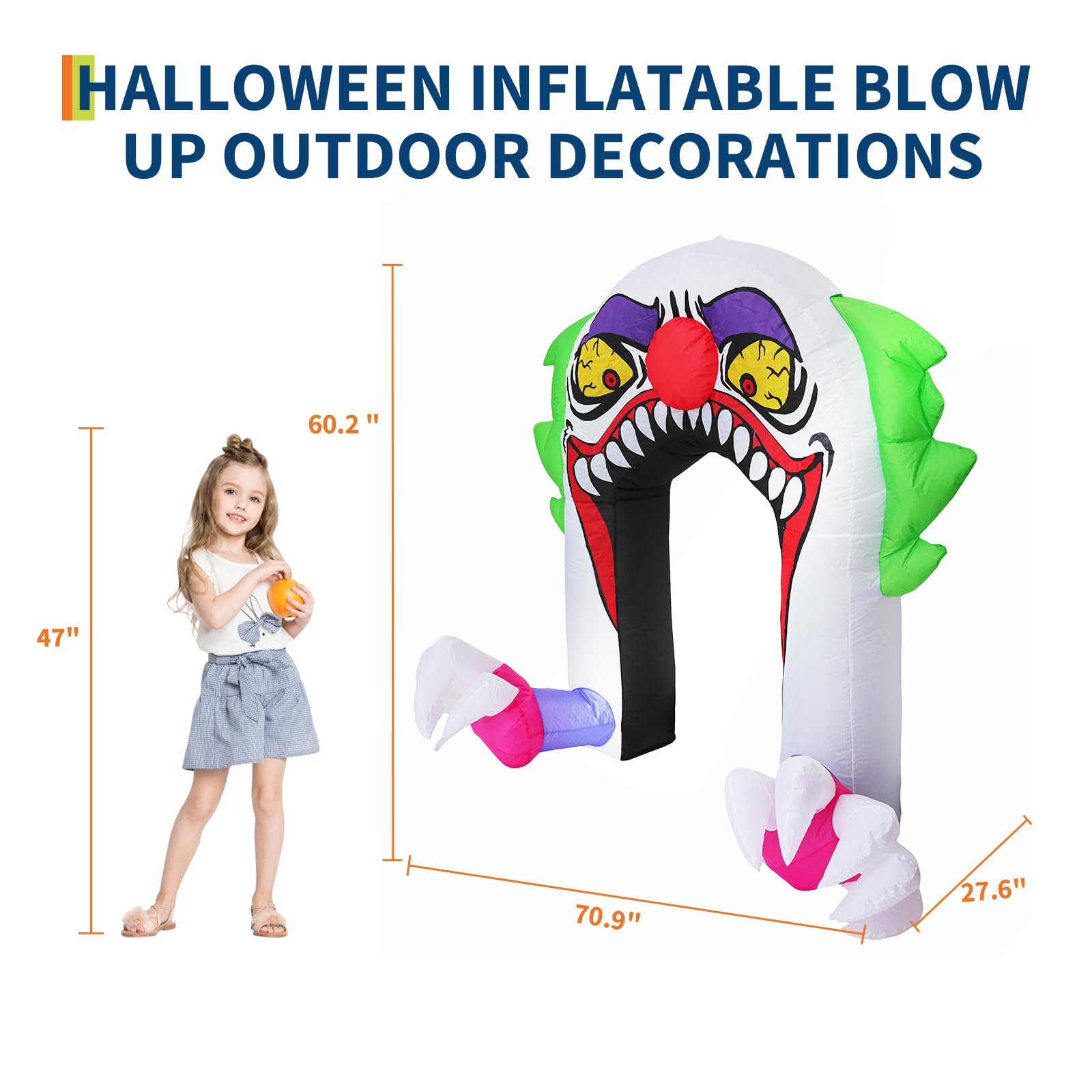5ft Halloween Inflatable Clown - đánh giá và giá Outdoor Lighting Effects