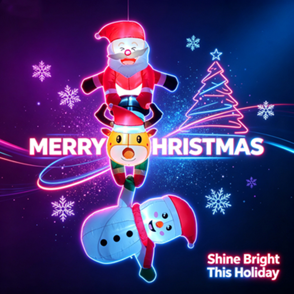8FT Christmas Inflatable Snowm - đánh giá và giá Outdoor Lighting Effects