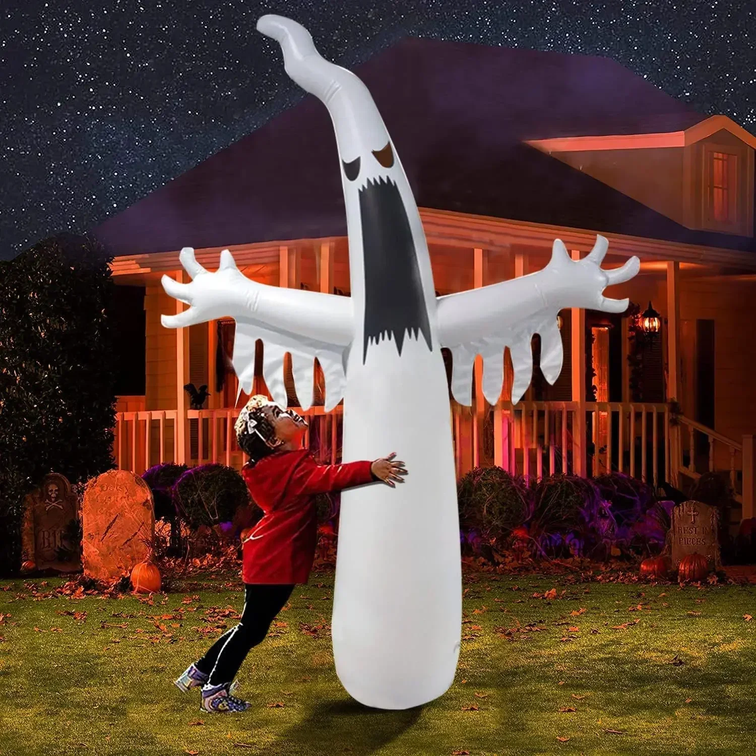 Halloween Inflatable Scary Gho - đánh giá và giá Outdoor Lighting Effects