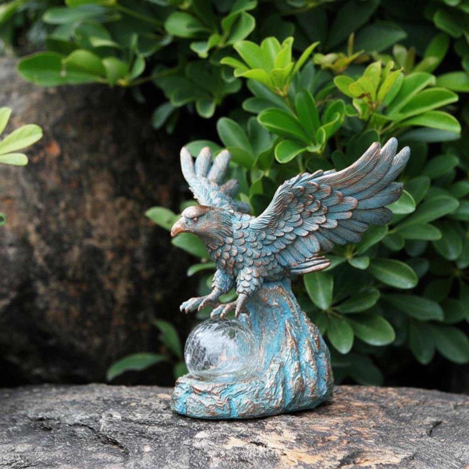 Solar Eagle Statue Light Water - đánh giá và giá Outdoor Lighting Pathway