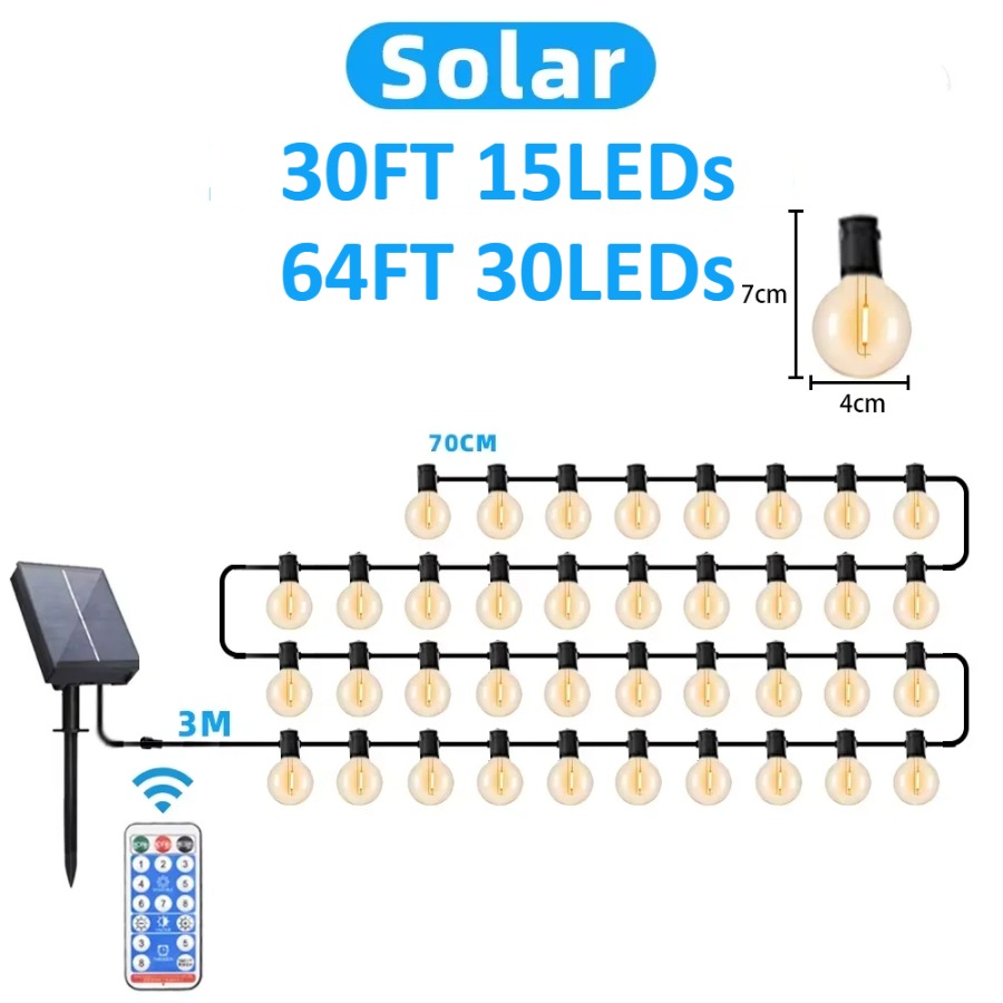 LED Outdoor Light String 64FT  - đánh giá và giá Outdoor Lighting Effects