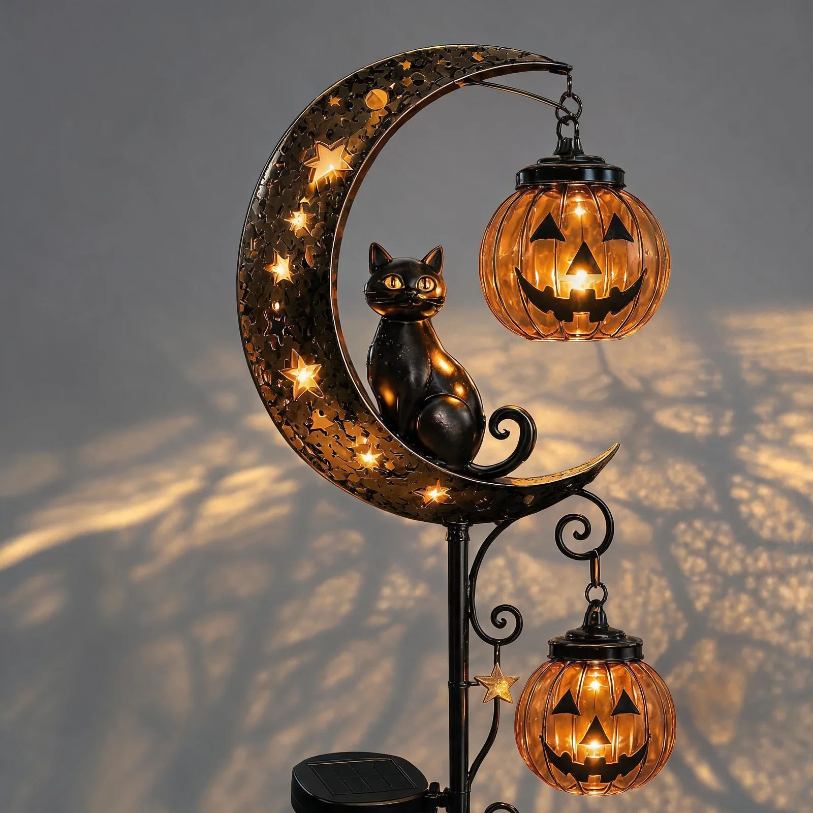 Solar Halloween Black Cat & Pu - đánh giá và giá Outdoor Lighting Black