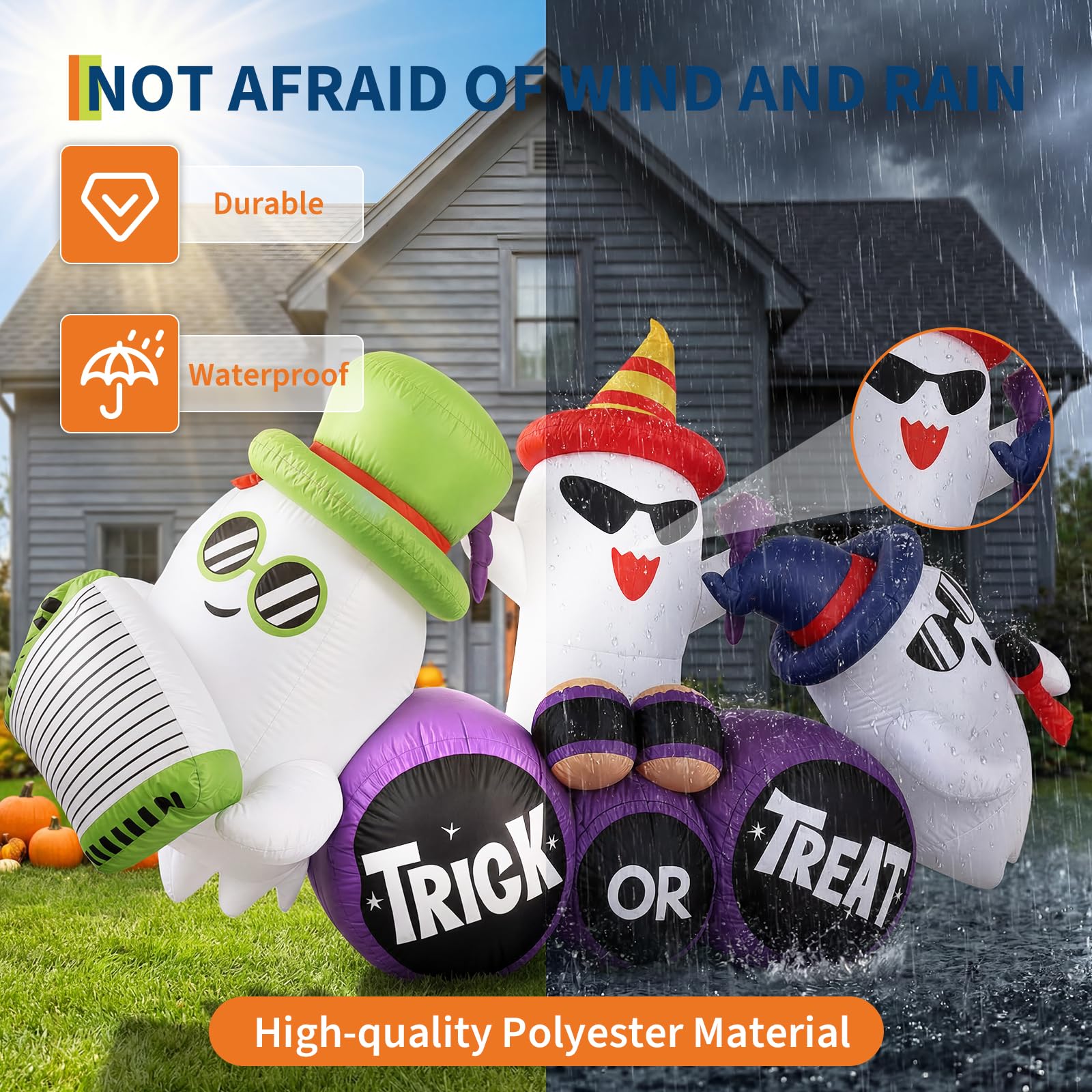 240cm Inflatable Halloween Spi - đánh giá và giá Outdoor Lighting Effects